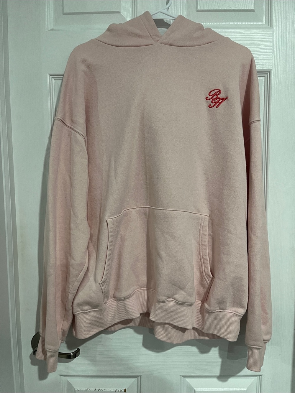 Cotton:On Cotton On Light Pink Girl’s Women's Hoodie with Red Script Logo Teen